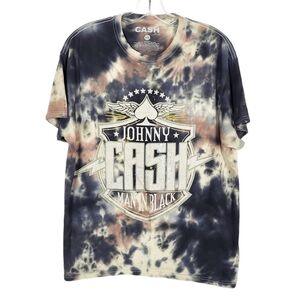 JOHNNY CASH Man in Black tie dye graphic tee
